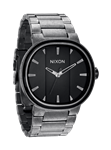 NIXON CAPITAL WATCH ANTIQUE SILVER AND BLACK