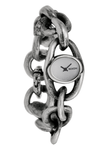 NIXON WOMENS ALICE WATCH IN ANTIQUE SILVER