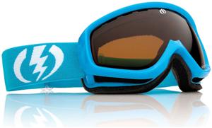 ELECTRIC EGK KIDS SNOW GOGGLES WITH CYAN FRAMES AND A BRONZE LENS