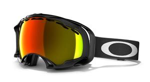 OAKLEY SPLICE SNOW GOGGLE WITH JET BLACK FRAMES AND A FIRE LENS