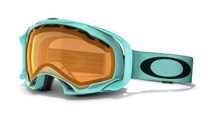 OAKLEY SPLICE SNOW GOGGLES WITH DIAMOND BLUE FRAMES AND A PERSIMMON LENS