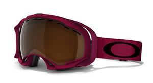 OAKLEY SPLICE SNOW GOGGLES WITH LAVA FRAMES AND A BLACK IRIDIUM LENS
