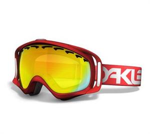 OAKLEY CROWBAR SNOW GOGGLES WITH BLOC MATTE RED FRAMES AND A FIRE LENS