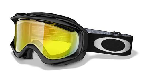 OAKLEY AMBUSH SNOW GOGGLES WITH JET BLACK FRAMES AND A FIRE LENS