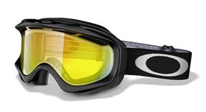 OAKLEY AMBUSH SNOW GOGGLES WITH JET BLACK FRAMES AND A FIRE LENS