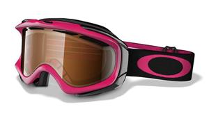 OAKLEY AMBUSH SNOW GOGGLES WITH LAVA FRAMES AND A BLACK IRIDIUM LENS