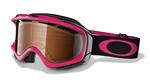 OAKLEY AMBUSH SNOW GOGGLES WITH LAVA FRAMES AND A BLACK IRIDIUM LENS