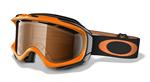 OAKLEY AMBUSH SNOW GOGGLES WITH ATOMIC ORANGE FRAMES AND A BLACK IRIDIUM LENS