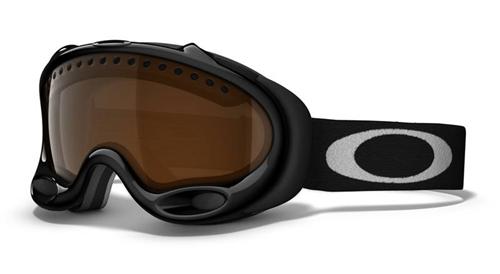 OAKLEY A FRAME SNOW GOGGLES WITH JET BLACK FRAMES AND A BLACK IRIDIUM LENS