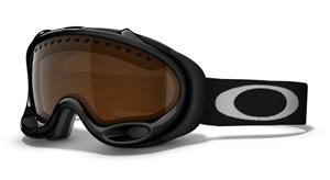 OAKLEY A FRAME SNOW GOGGLES WITH JET BLACK FRAMES AND A BLACK IRIDIUM LENS