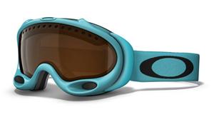 OAKLEY A FRAME SNOW GOGGLES WITH DIAMOND BLUE FRAMES AND A BLACK IRIDIUM LENS