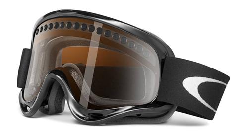 OAKLEY O FRAME SNOW GOGGLES WITH JET BLACK FRAMES AND A BLACK IRIDIUM LENS