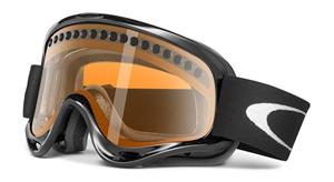 OAKLEY O FRAME SNOW GOGGLES WITH JET BLACK FRAMES AND A PERSIMMON LENS