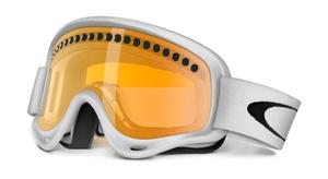 OAKLEY O FRAME SNOW GOGGLES WITH MATTE WHITE FRAMES AND A PERSIMMON LENS