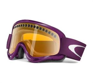 OAKLEY O FRAME SNOW GOGGLES WITH HELIO PURPLE FRAMES AND A PERSIMMON LENS