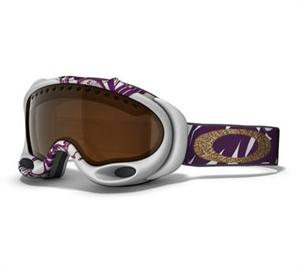 OAKLEY GRETCHEN BLEILER SIGNATURE A FRAME SNOW GOGGLES WITH A BLACK IRIDIUM LENS