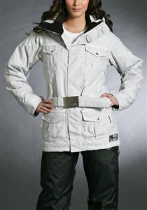 OAKLEY WOMENS FENSA JACKET IN WHITE DOVE