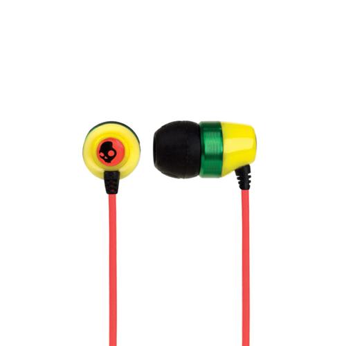 SKULLCANDY RIOT EAR BUDS IN RASTA