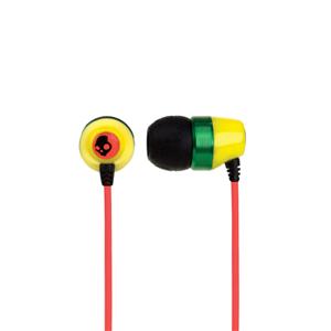 SKULLCANDY RIOT EAR BUDS IN RASTA