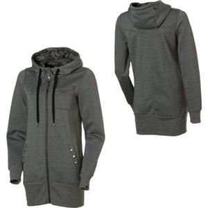 VOLCOM WOMENS GANUM DRUM ZIP HOODIE IN BLACK