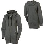 VOLCOM WOMENS GANUM DRUM ZIP HOODIE IN BLACK