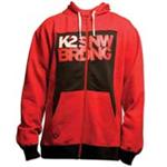 K2 DRIBBLE FULL ZIP HOODED SWEATSHIRT IN RED
