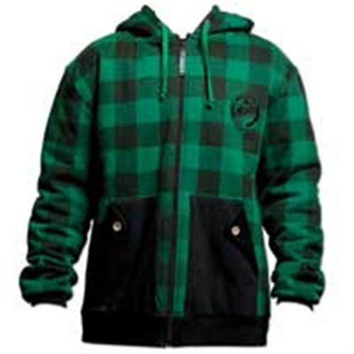 K2 NEW JACK FULL ZIP HOODED SWEATSHIRT IN DARK GREEN