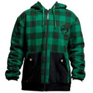 K2 NEW JACK FULL ZIP HOODED SWEATSHIRT IN DARK GREEN