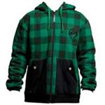 K2 NEW JACK FULL ZIP HOODED SWEATSHIRT IN DARK GREEN