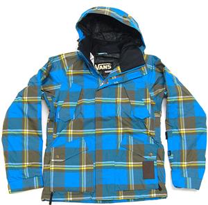 VANS ANDREAS WIIG INSULATED JACKET IN VIBRANT BLUE YARN DYE PLAID