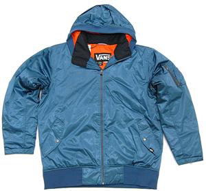 VANS DTL BOMBER INSULATED JACKET IN VANS BLACK