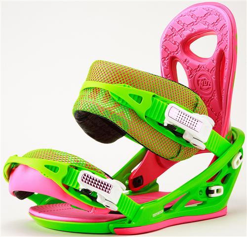 FLUX DISTORTION SNOWBOARD BINDINGS IN GREEN