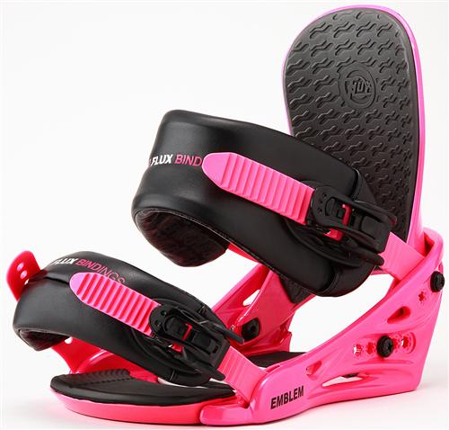 FLUX EMBLEM SNOWBOARD BINDINGS IN PINK