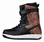 NIKE ZOOM FORCE 1 SNOWBOARD BOOTS IN BLACK, BLACK AND DRAGON RED