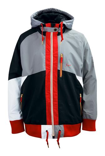 NIKE ROSEWOOD SHELL JACKET IN BLACK, COOL GREY, AND WHITE