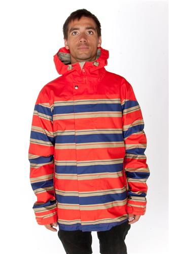 HOLDEN LEEDS JACKET IN TOMATO ORANGE STRIPE