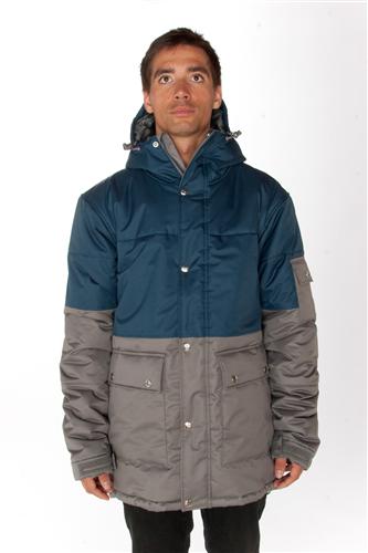 HOLDEN PUFFY WOODS JACKET IN CINDER AND THUNDERSTORM BLUE