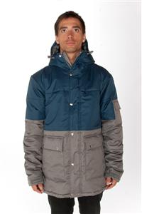 HOLDEN PUFFY WOODS JACKET IN CINDER AND THUNDERSTORM BLUE