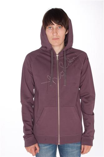 HOLDEN WOMENS LOGO ZIP HOODIE IN DUSTY PLUM