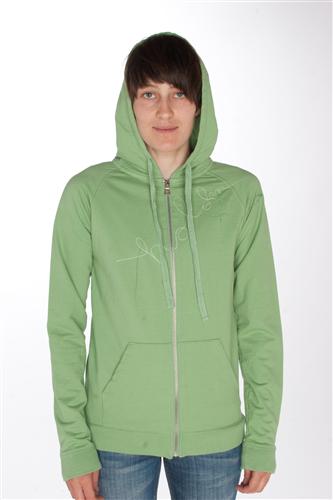 HOLDEN WOMENS LOGO ZIP HOODIE IN CELERY