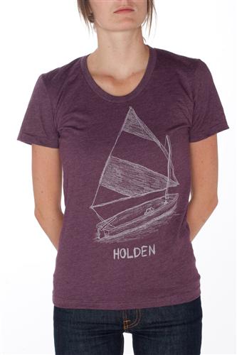 HOLDEN WOMENS SAILBOAT T-SHIRT IN HEATHER PLUM