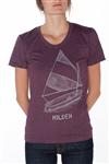 HOLDEN WOMENS SAILBOAT T-SHIRT IN HEATHER PLUM