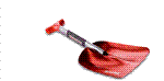 ORT GRIZZLY 1 FOLDABLE T-GRIP SHOVEL IN RED AND SILVER