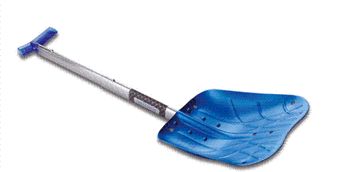 ORTOVOX PROFESSIONAL ALUMINUM II SHOVEL IN BLUE AND SILVER
