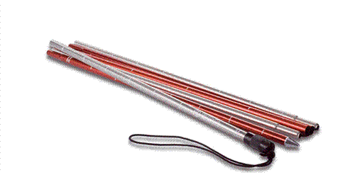 ORTOVOX 240CM ECONOMIC PROBE IN SILVER AND RED
