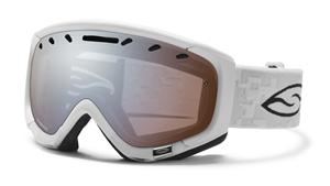 SMITH PHENOM SNOW GOGGLES WITH MATTE WHITE FRAMES AND A PLATINUM MIRROR LENS