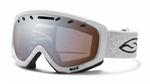 SMITH PHENOM SNOW GOGGLES WITH MATTE WHITE FRAMES AND A PLATINUM MIRROR LENS