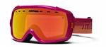 SMITH WOMENS HEIRESS SNOW GOGGLES WITH FUCHSIA/ORANGE GRADIENT FRAMES AND A RED MIRROR LENS