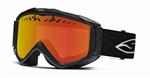 SMITH FUSE SNOW GOGGLES WITH MATTE BLACK FRAMES AND A RED MIRROR LENS