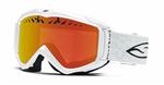 SMITH FUSE SNOW GOGGLES WITH WHITE FRAMES AND A RED MIRROR LENS
